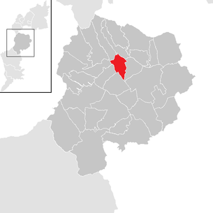 Lage der Gemeinde Unterfrauenhaid im Bezirk Oberpullendorf (anklickbare Karte)
