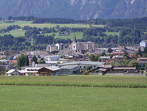 Stadtzentrum mit der Stadtpfarrkirche Hl. Laurentius