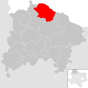 Lage der Gemeinde Waldkirchen an der Thaya im Bezirk  Waidhofen an der Thaya (anklickbare Karte)