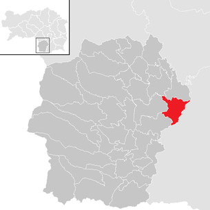 Lage der Gemeinde Wettmannstätten im Bezirk Deutschlandsberg (anklickbare Karte)