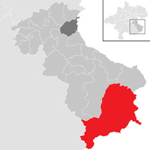 Lage der Gemeinde Weyer (Oberösterreich) im Bezirk Steyr-Land (anklickbare Karte)
