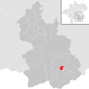 Lage der Gemeinde Windischgarsten im Bezirk Kirchdorf an der Krems (anklickbare Karte)