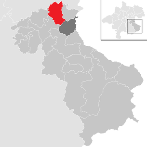Lage der Gemeinde Wolfern im Bezirk Steyr-Land (anklickbare Karte)