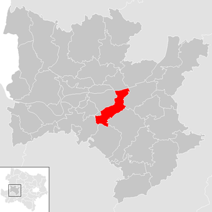 Lage der Gemeinde Zelking-Matzleinsdorf im Bezirk Melk (anklickbare Karte)