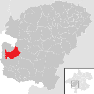 Lage der Gemeinde Zell am Moos im Bezirk  Vöcklabruck (anklickbare Karte)