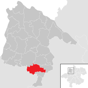 Lage der Gemeinde Zell an der Pram im Bezirk Schärding (anklickbare Karte)