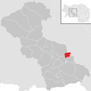 Lage der Gemeinde Zeltweg im Bezirk Judenburg (anklickbare Karte)