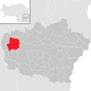 Lage der Gemeinde Zerlach im Bezirk Feldbach (anklickbare Karte)
