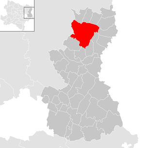 Lage der Gemeinde Zistersdorf im Bezirk Gänserndorf (anklickbare Karte)