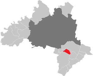 Lage der Gemeinde Zwölfaxing im Bezirk Wien-Umgebung (anklickbare Karte)