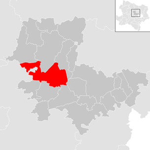 Lage der Gemeinde Zwentendorf an der Donau im Bezirk Tulln (anklickbare Karte)
