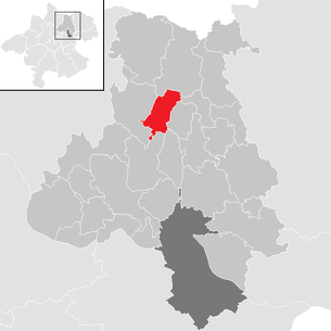 Lage der Gemeinde Zwettl an der Rodl im Bezirk Urfahr-Umgebung (anklickbare Karte)