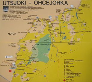 Karte der Gemeinde Utsjoki