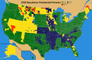 Republikanische Vorwahlen Primaries - Ergebnisse nach Wahlbezirken (Counties)