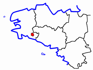 Lage des Kantons Bannalec