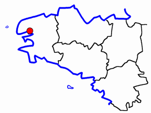 Lage des Kantons Brest-Lambezellec
