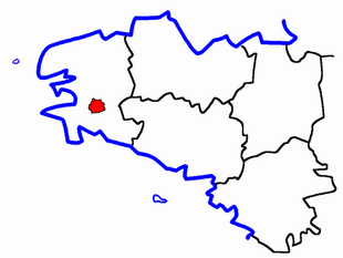 Lage des Kantons Briec