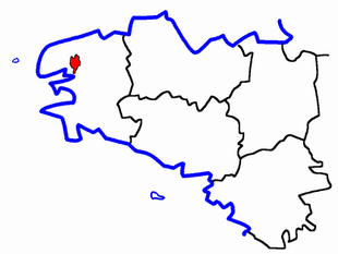 Lage des Kantons Landerneau