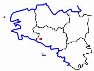 Lage des Kantons Lanester