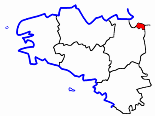 Lage des Kantons Louvigné-du-Désert