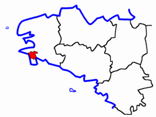 Lage des Kantons Plogastel-Saint-Germain
