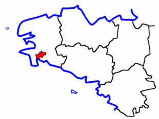 Lage des Kantons Quimper-3