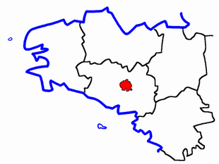 Lage des Kantons Saint-Jean-Brévelay