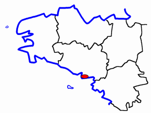 Lage des Kantons Sarzeau