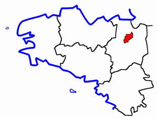 Lage des Kantons Saint-Aubin-d’Aubigné