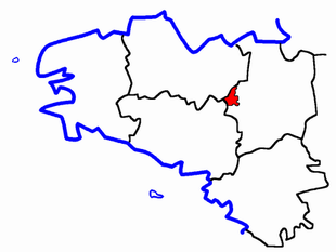 Lage des Kantons Saint-Meen-le-Grand