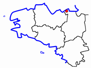 Lage des Kantons Saint-Malo-Sud