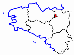 Lage des Kantons Tinténiac