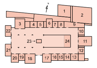 Katedra na Wawelu - map with numbers.svg