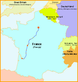 Strecke der Bahnstrecke Paris–Bordeaux