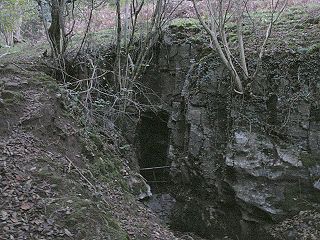 Einer der Eingänge zur Höhle im Oktober 2006