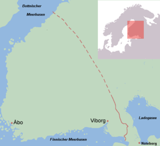 Der Grenzverlauf nach dem Vertrag von Nöteborg