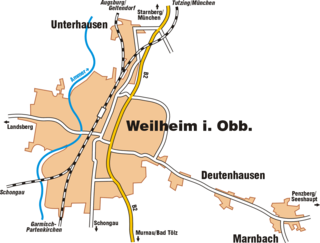 Übersichtsplan von Weilheim