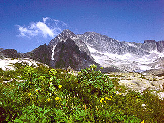 Blick zur Malý Ľadový štít und Ľadový štít