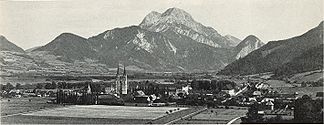 Blick über Admont Richtung Ostnordost (Alois Beer um 1898)