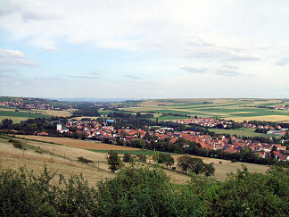 Blick auf Albisheim im Zellertal