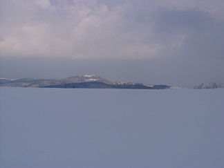 Blick zur Augustusburg im Winter