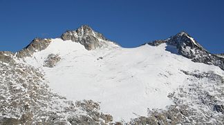 III. Hornspitze, links und IV. Hornspitze von Westen aus gesehen