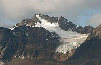 Bliggspitze mit Hängegletscher von Nordosten