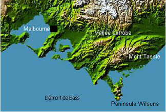 Relief des südlichen Victoria mit Mount Tassie (Strzelecki-Gebirge)