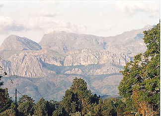 Eastern Highlands, vom Dorf Chimanimani aus gesehen
