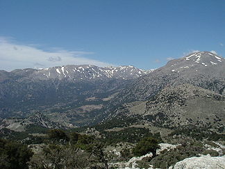 Ansicht des Berges Dikti auf Kreta