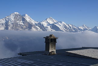 Panoramablick auf Eiger, Mönch und Jungfrau