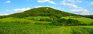 Panoramabild des Glatzensteins aus Richtung Westen