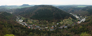 Blick von der Festung Königstein auf den Quirl