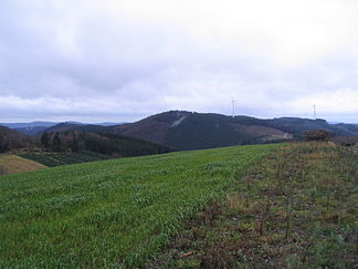 Blick aus Richtung Bracht südwestwärts zum Jürgensberg